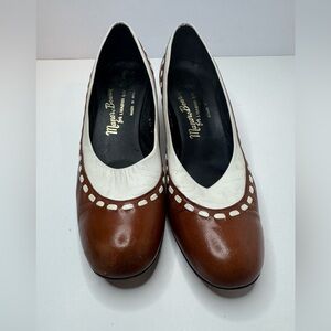 Manor-Bourne Women's Brown and White Shoes Size 8N
